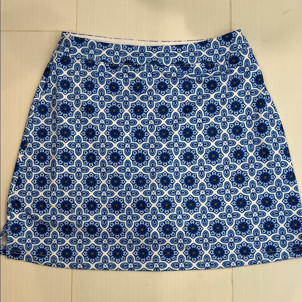 Blue Patterned Women's Golf Skort